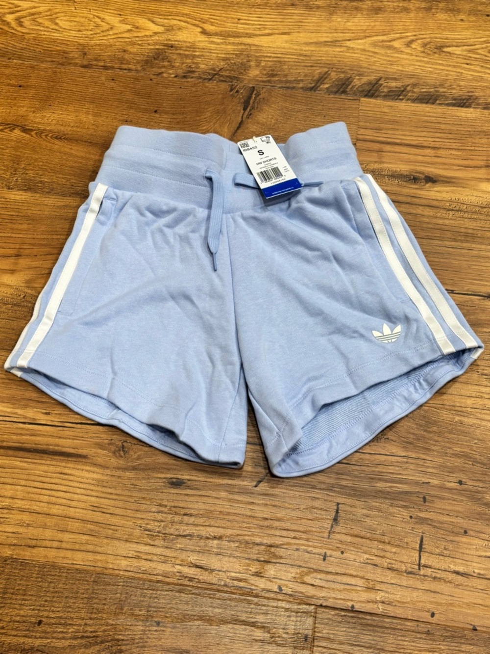 Adidas Originals Light Blue High-Waisted Athletic Shorts Size S